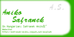 aniko safranek business card